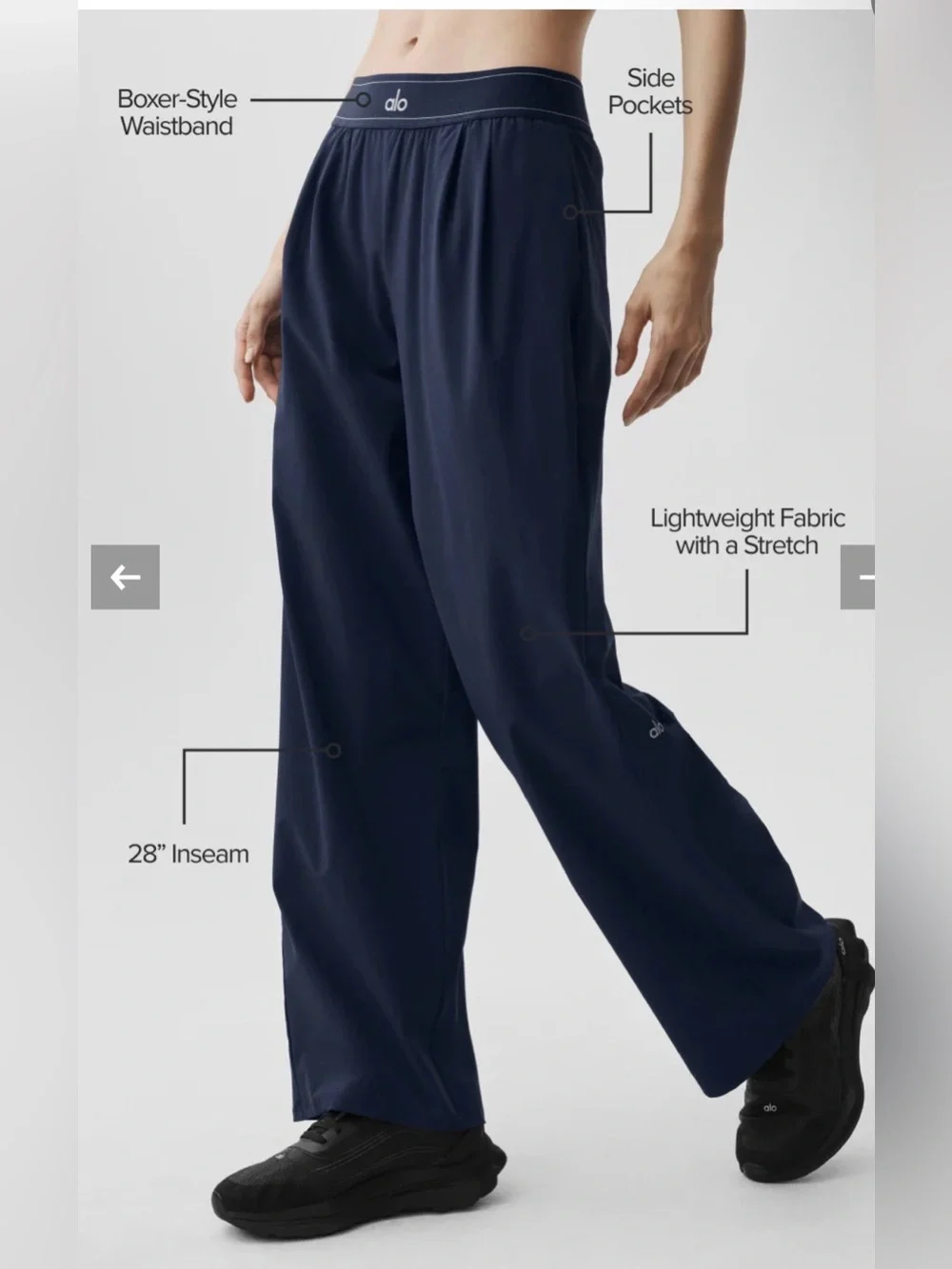ALO Yoga  Suit Up Trouser  Navy  size XXS